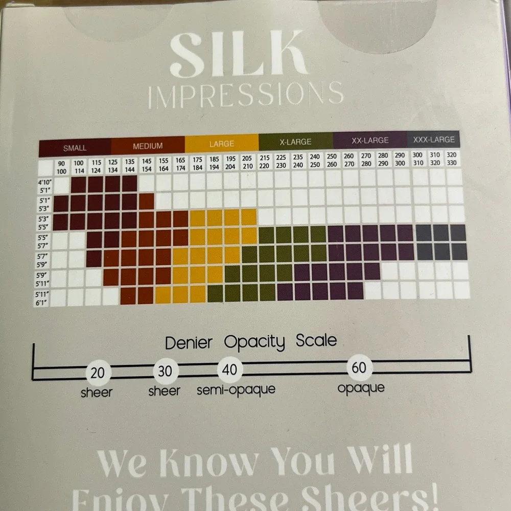Silk Impressions XXXL Sheer Shimmer‎ 3X Pantyhose Beige 2 Pair 2 Packs 20 Denier - Picture 4 of 4